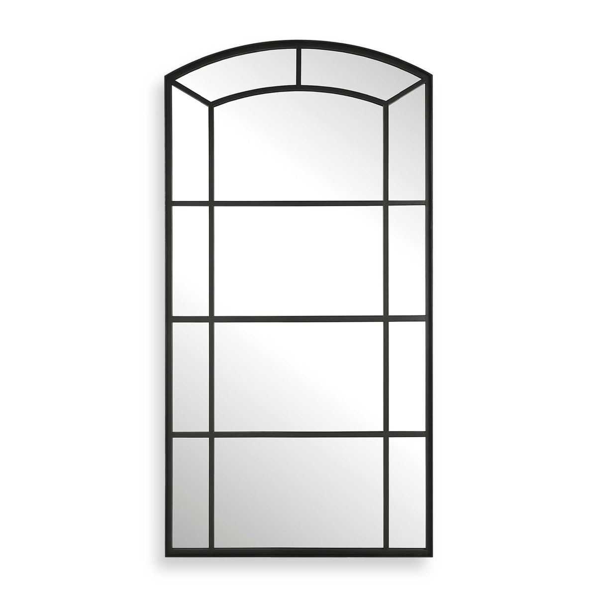 Modern European furniture - Black Iron Arched Mirror - www.oroa.com