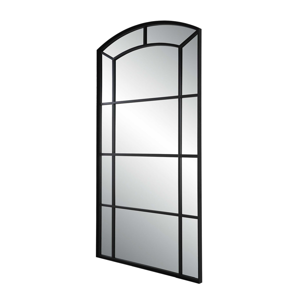 Modern European furniture - Black Iron Arched Mirror - www.oroa.com