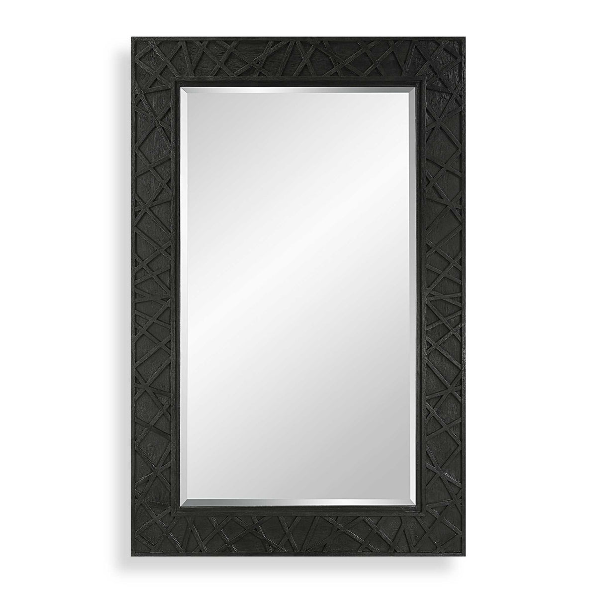 Modern European furniture - Black Framed Bevel Mirror - www.oroa.com