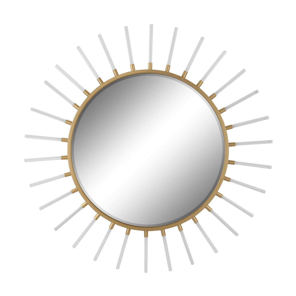 Modern European furniture - Gold Sunburst Round Mirror - www.oroa.com