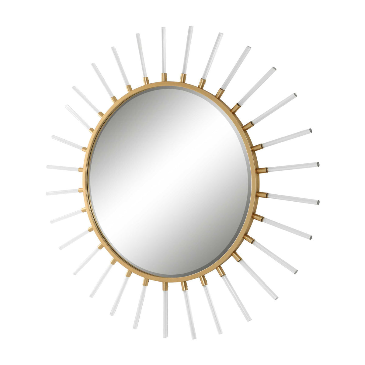 Modern European furniture - Gold Sunburst Round Mirror - www.oroa.com