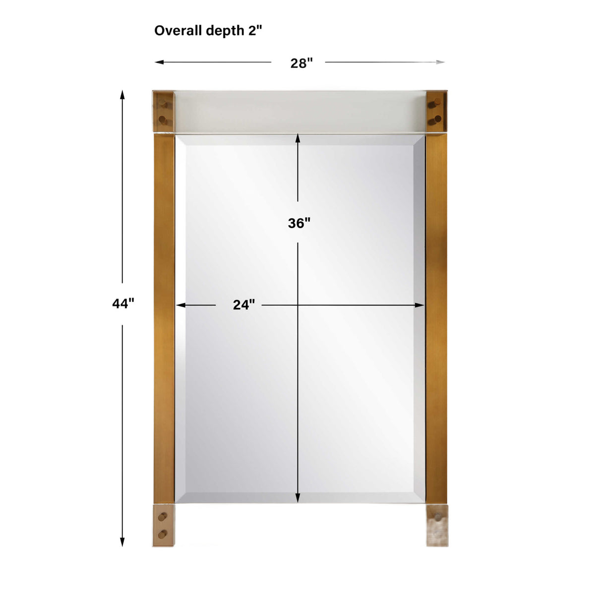 Modern European furniture - Brass Side Modern Mirror - www.oroa.com