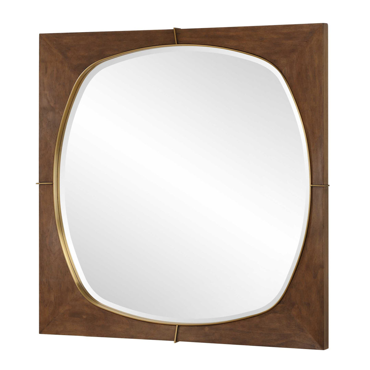 Modern European furniture - Solid Pine Wood Square Mirror - www.oroa.com