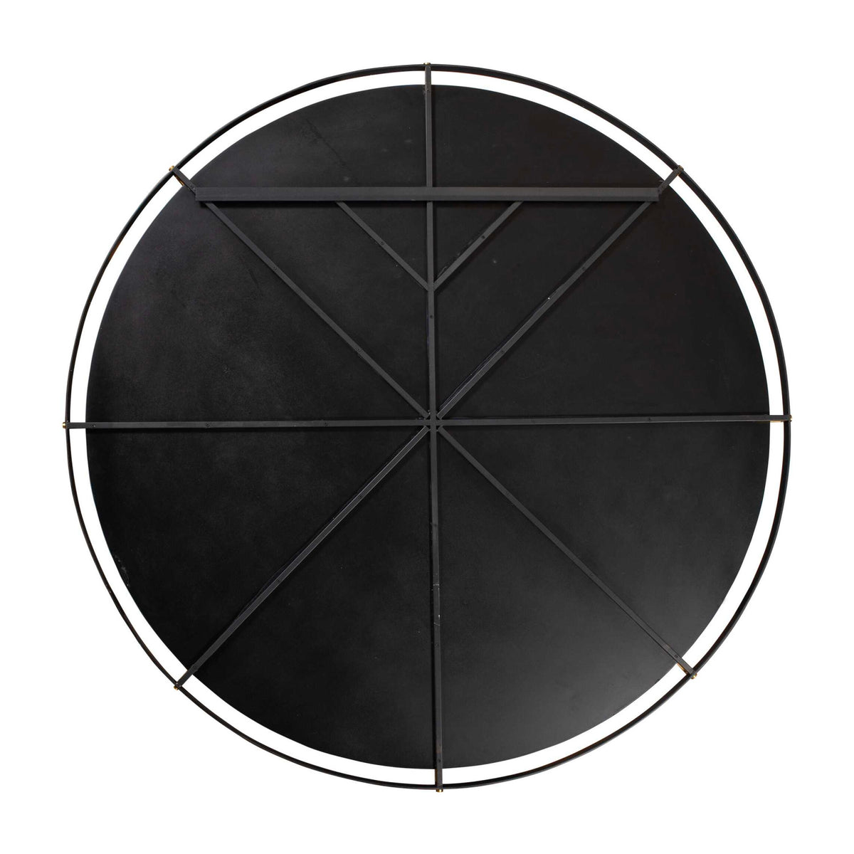 Modern European furniture - Black Iron Round Mirror - www.oroa.com