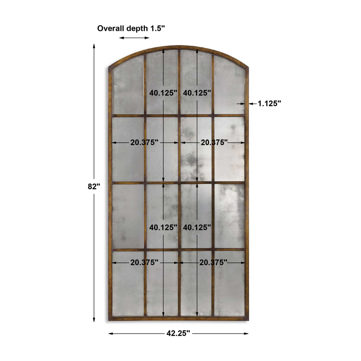 Modern European furniture - Bronze Arch Large Mirror - www.oroa.com