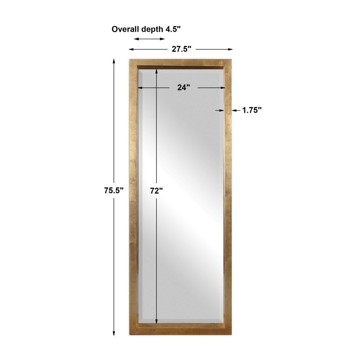 Modern European furniture - Antique Gold Wooden Mirror - www.oroa.com