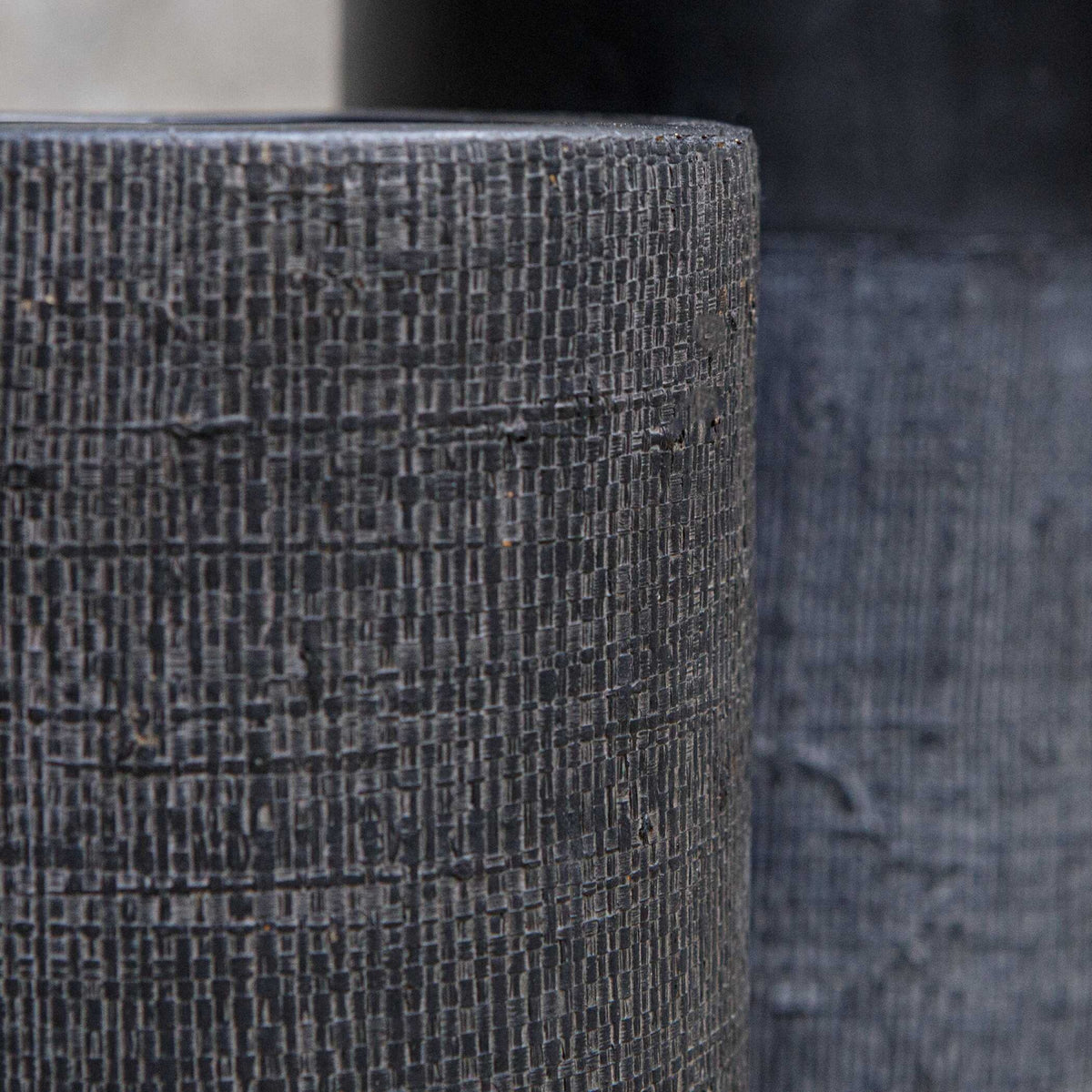 Modern European furniture - Black Terracotta Fabric Vases (2) - www.oroa.com