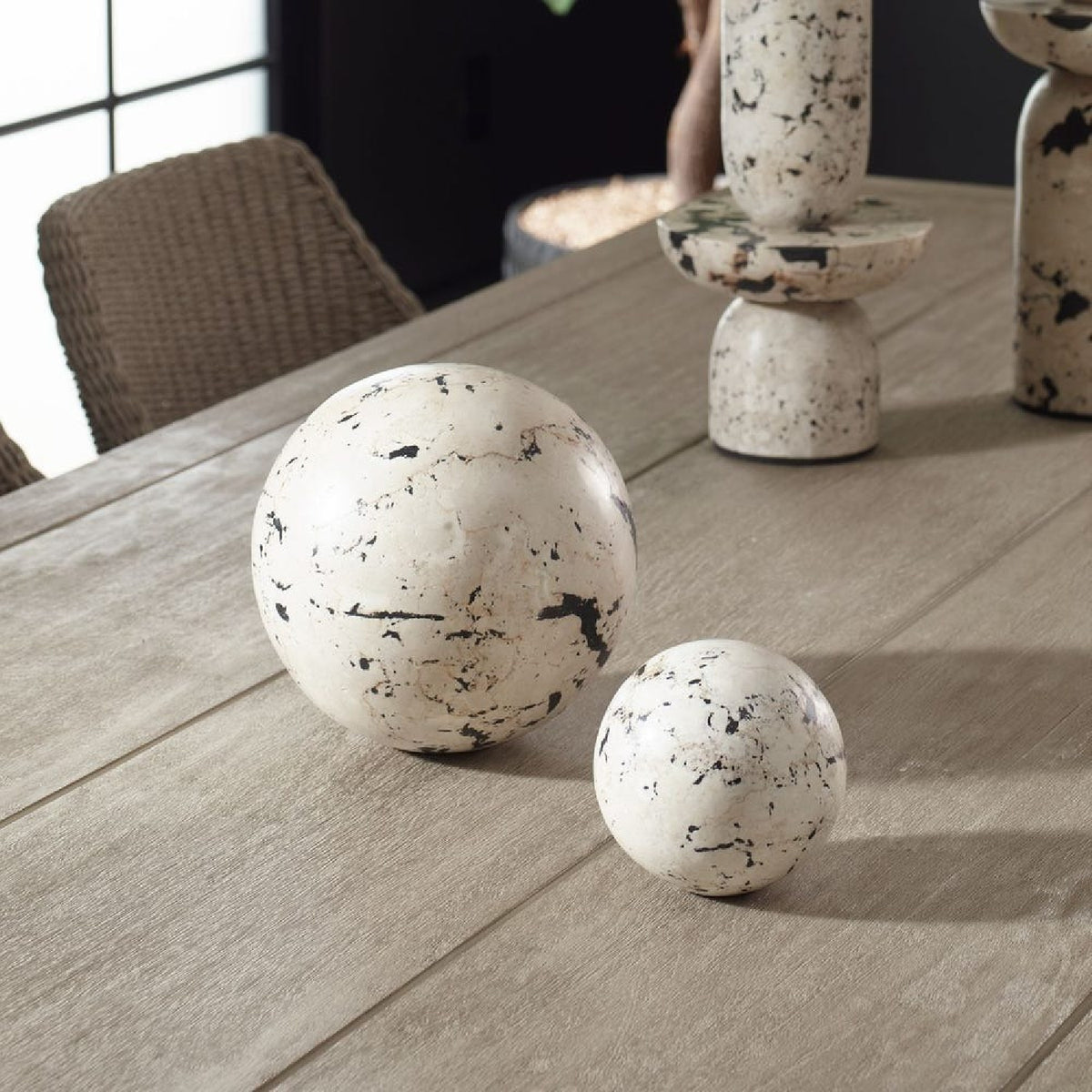 Coral Sphere Indoor/Outdoor Decorative Objects (2) | Uttermost Nouveau - www.oroa.com