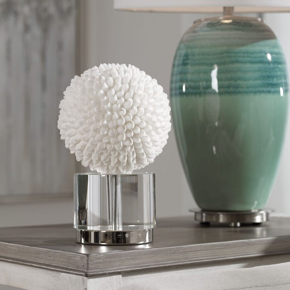 White Seashell Look Sculpture | Uttermost Cascara - www.oroa.com
