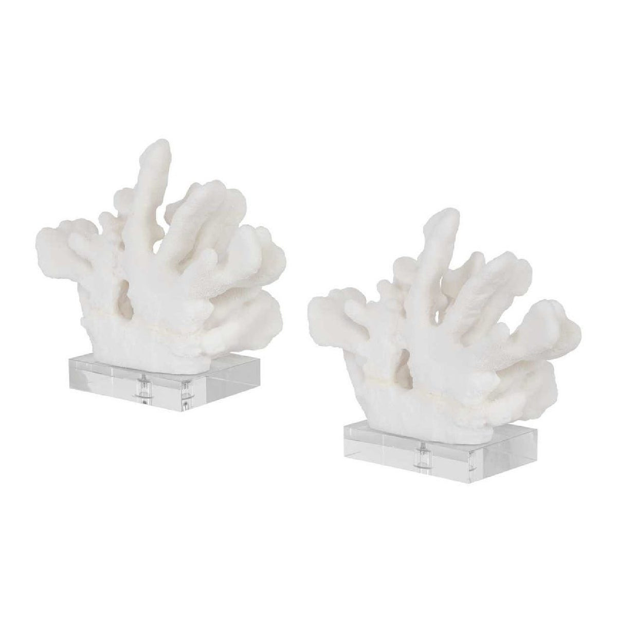 White Coral Inspired Bookends (2) | Uttermost Charbel - www.oroa.com