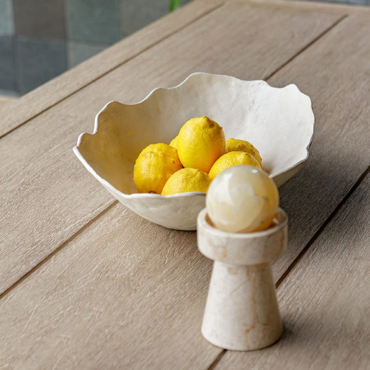 Modern European furniture - Cast Aluminum Indoor/Outdoor Bowl - www.oroa.com