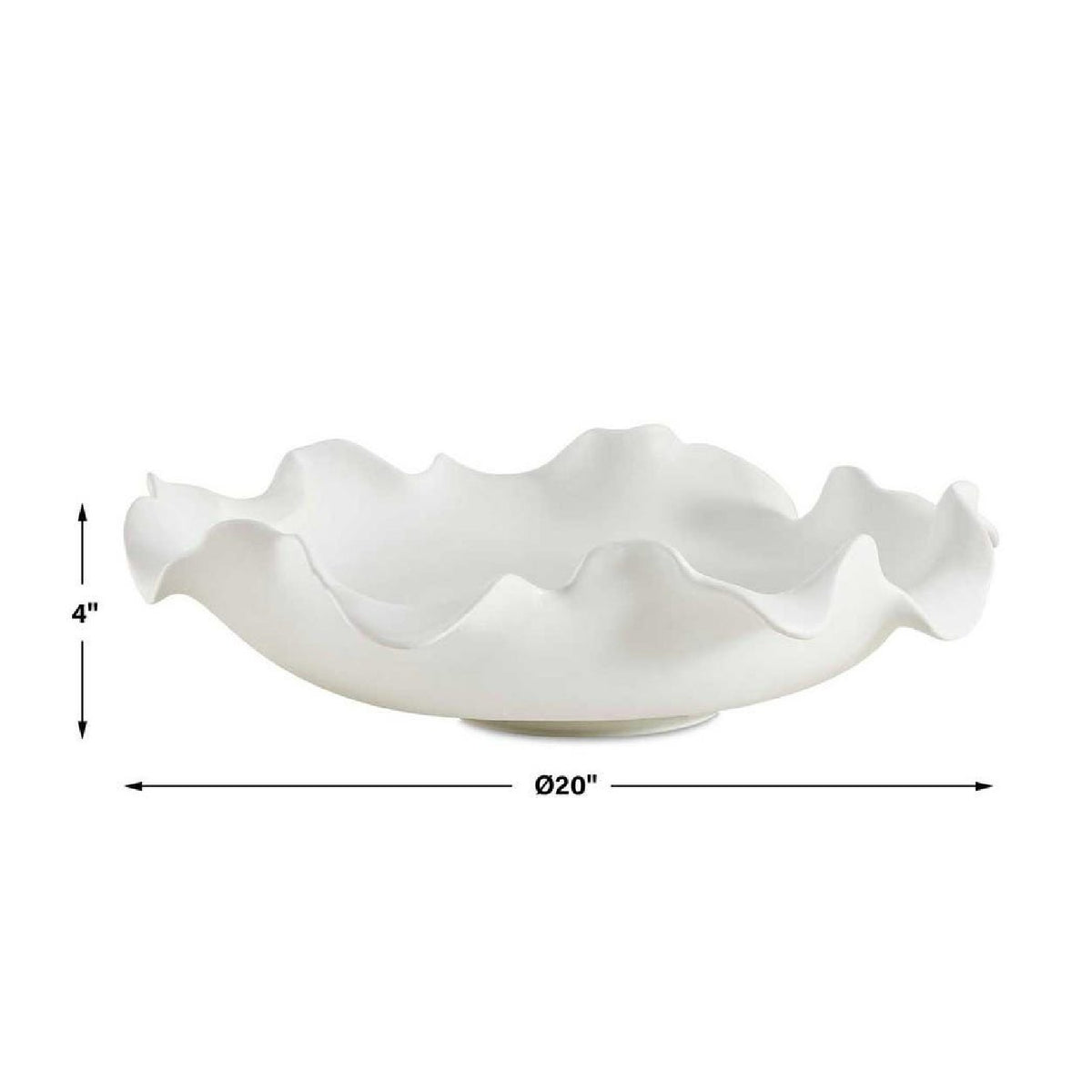 Organic-Shaped Ceramic Indoor/Outdoor Bowl | Uttermost Wave Crest - www.oroa.com