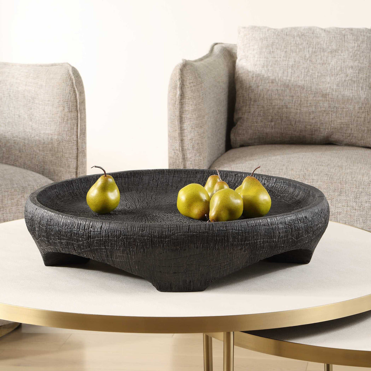 Modern European furniture - Black Textured Indoor/Outdoor Bowl - www.oroa.com
