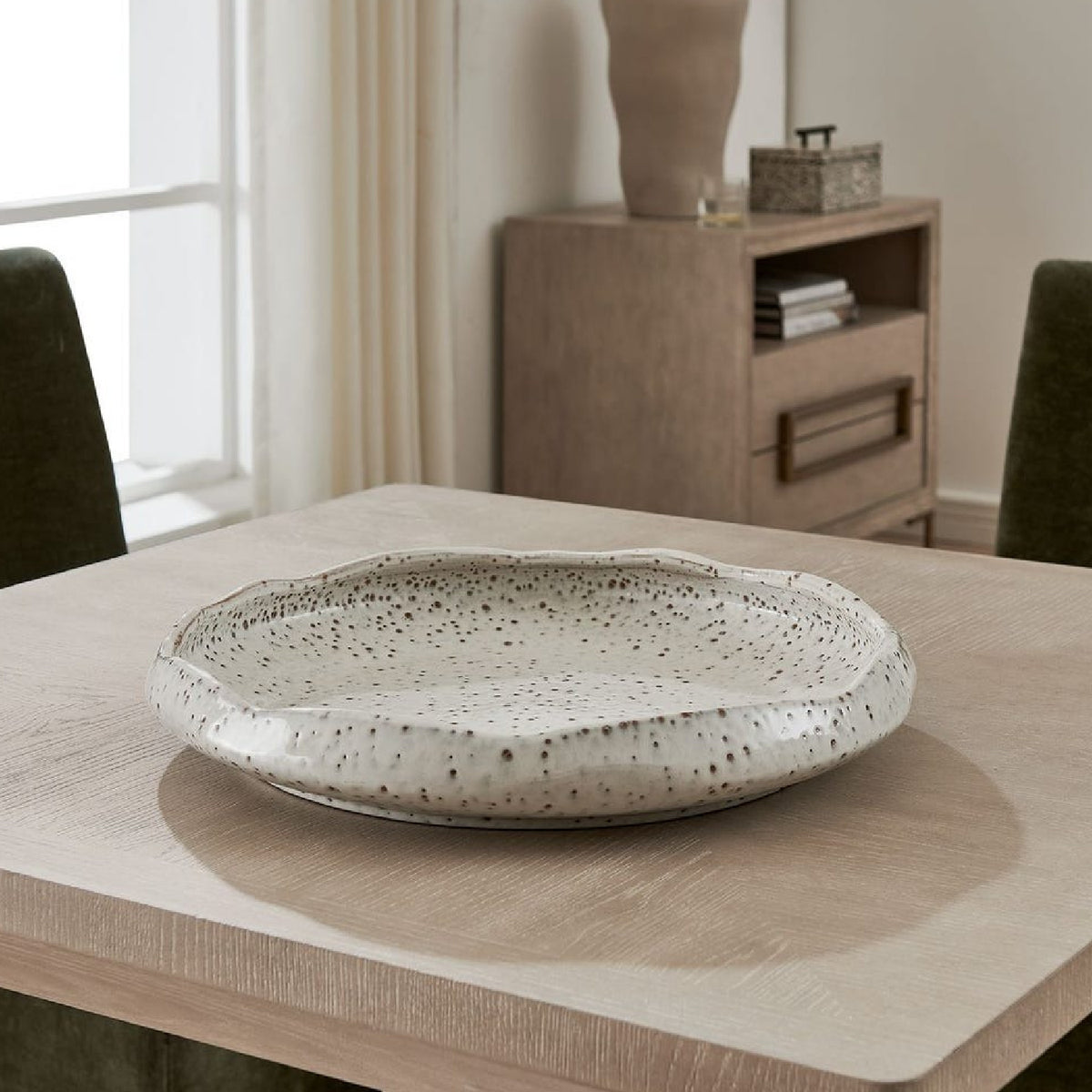 Modern European furniture - Pitted Earthenware Indoor/Outdoor Bowl - www.oroa.com