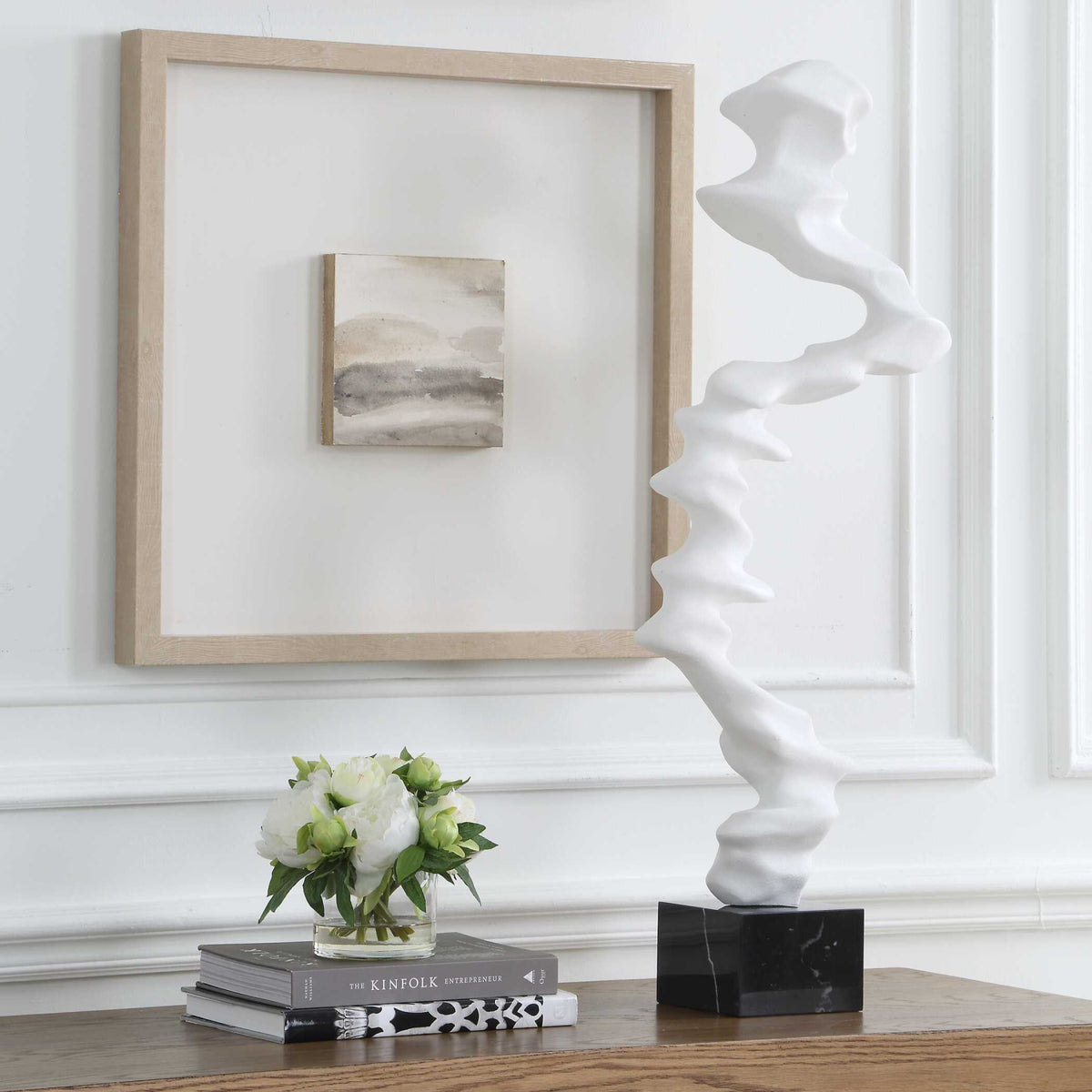 Modern European furniture - White Abstract Indoor/Outdoor Sculpture - www.oroa.com
