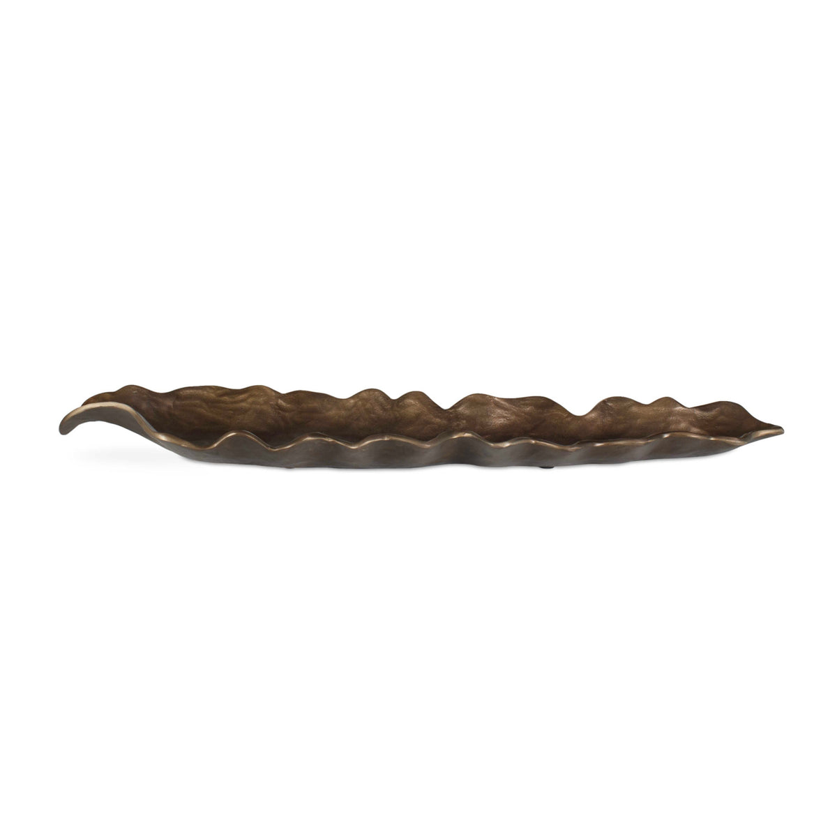 Modern European furniture - Leaf-Inspired Bronze Indoor/Outdoor Tray - www.oroa.com
