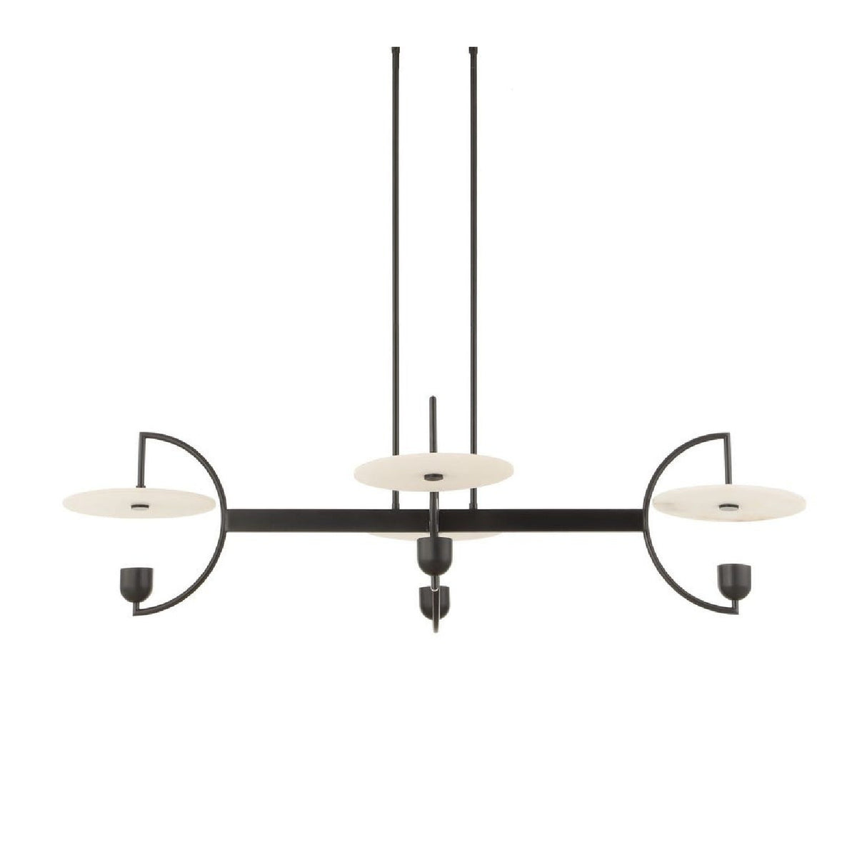 White Alabaster 4-Light Linear Chandelier | Uttermost Kyoto - www.oroa.com