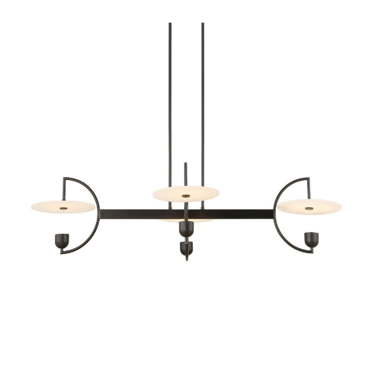 White Alabaster 4-Light Linear Chandelier | Uttermost Kyoto - www.oroa.com