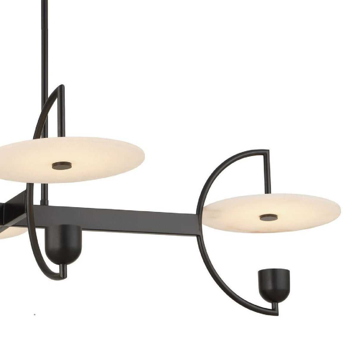 White Alabaster 4-Light Linear Chandelier | Uttermost Kyoto - www.oroa.com