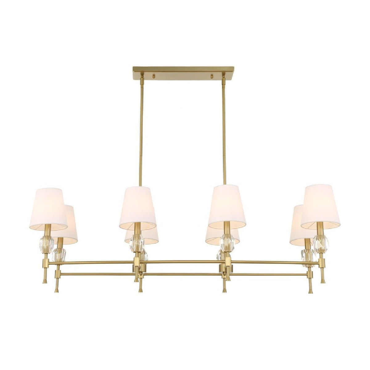 White Shades 8-Light Linear Chandelier | Uttermost Arques - www.oroa.com