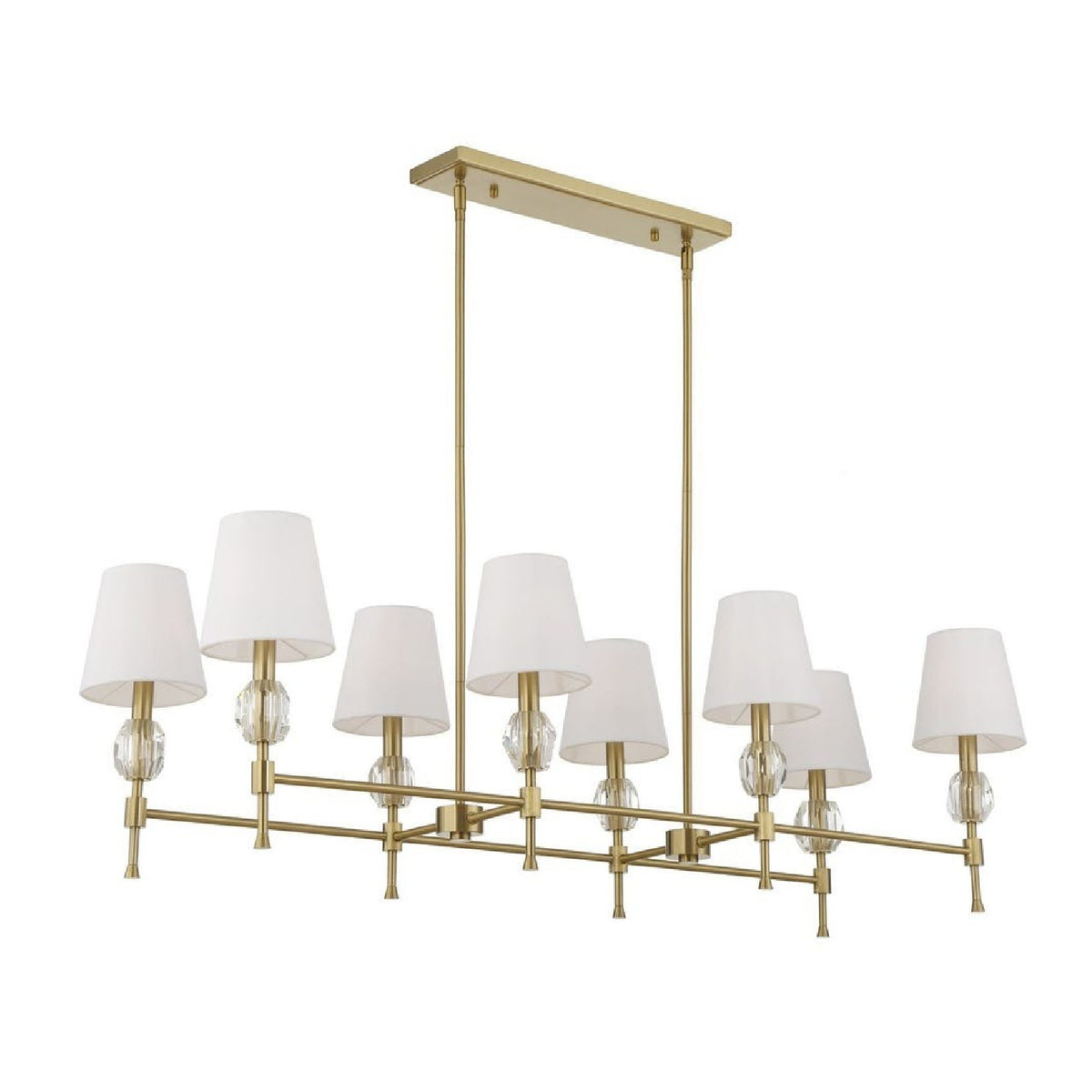 White Shades 8-Light Linear Chandelier | Uttermost Arques - www.oroa.com