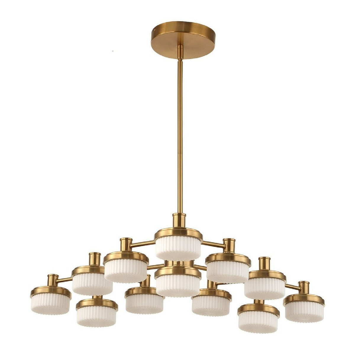 White Opal 12-Light LED Chandelier | Uttermost Wedge - www.oroa.com