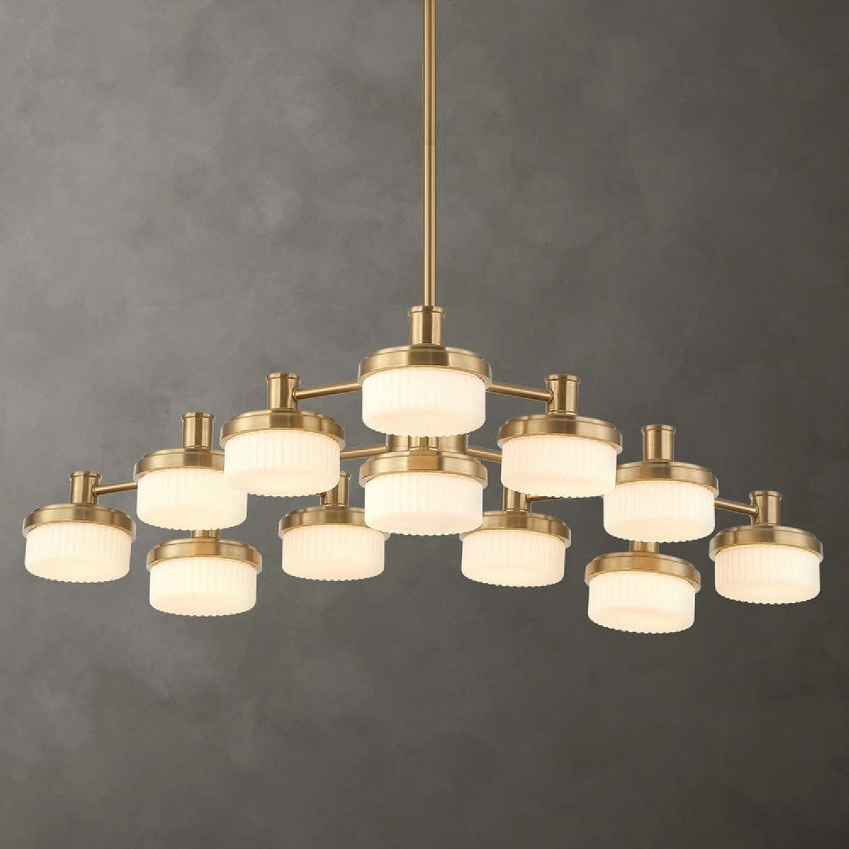 White Opal 12-Light LED Chandelier | Uttermost Wedge - www.oroa.com