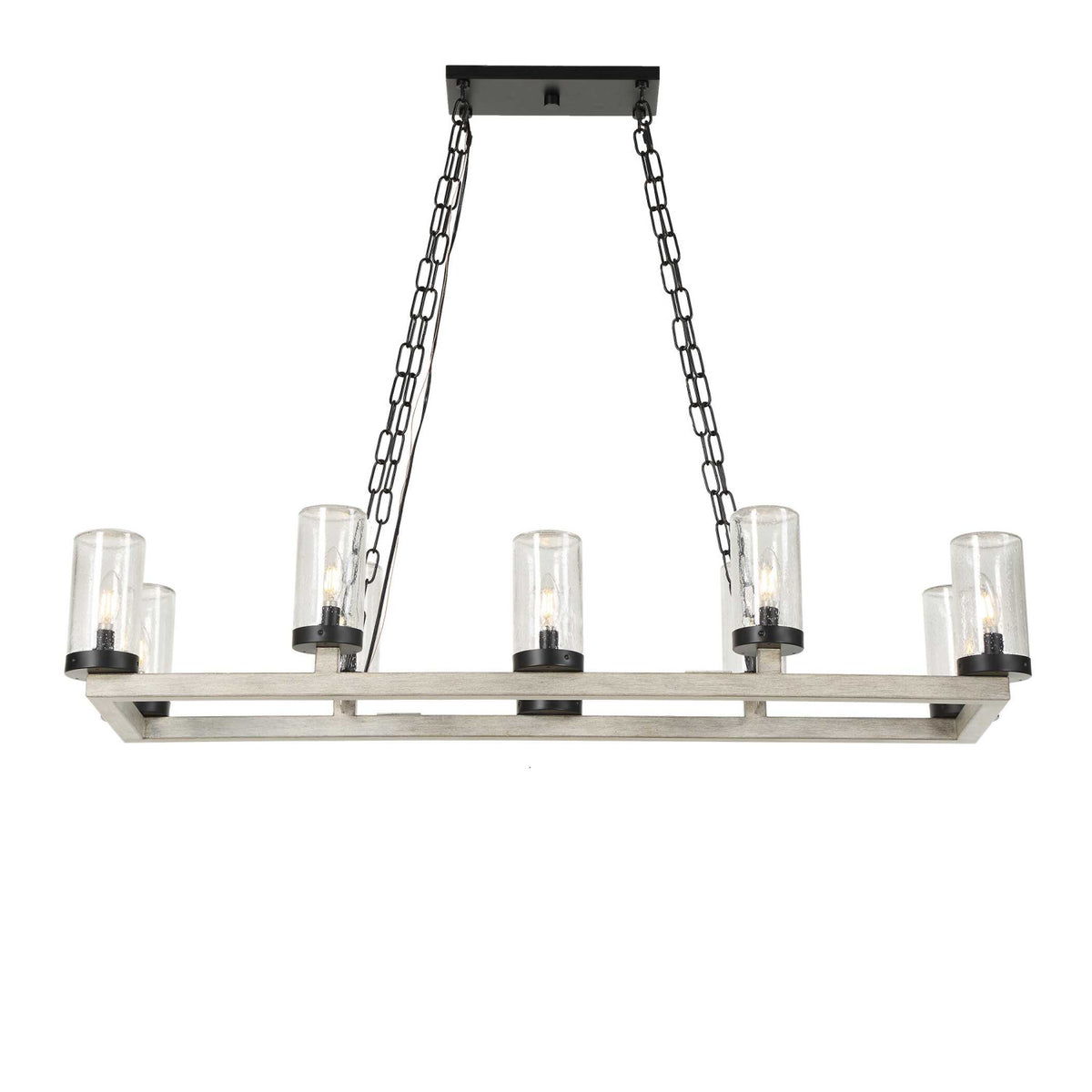 Modern European furniture - Seeded Glass 10-Light Indoor/Outdoor Chandelier - www.oroa.com