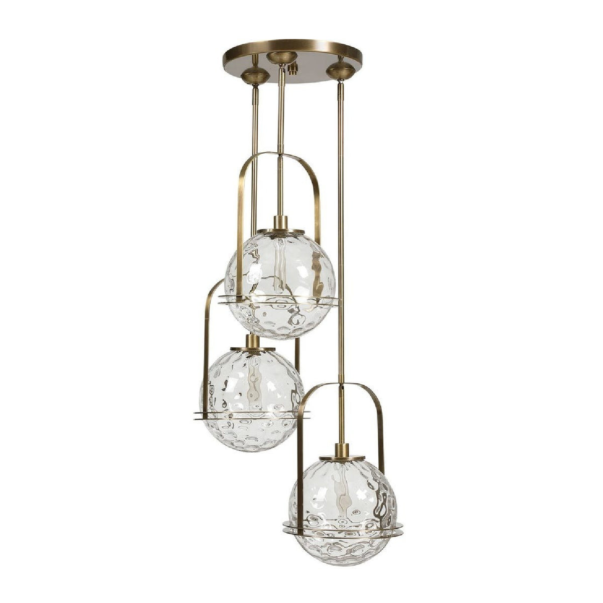 Spherical Watered Glass Pendant Lamp | Uttermost Mimas