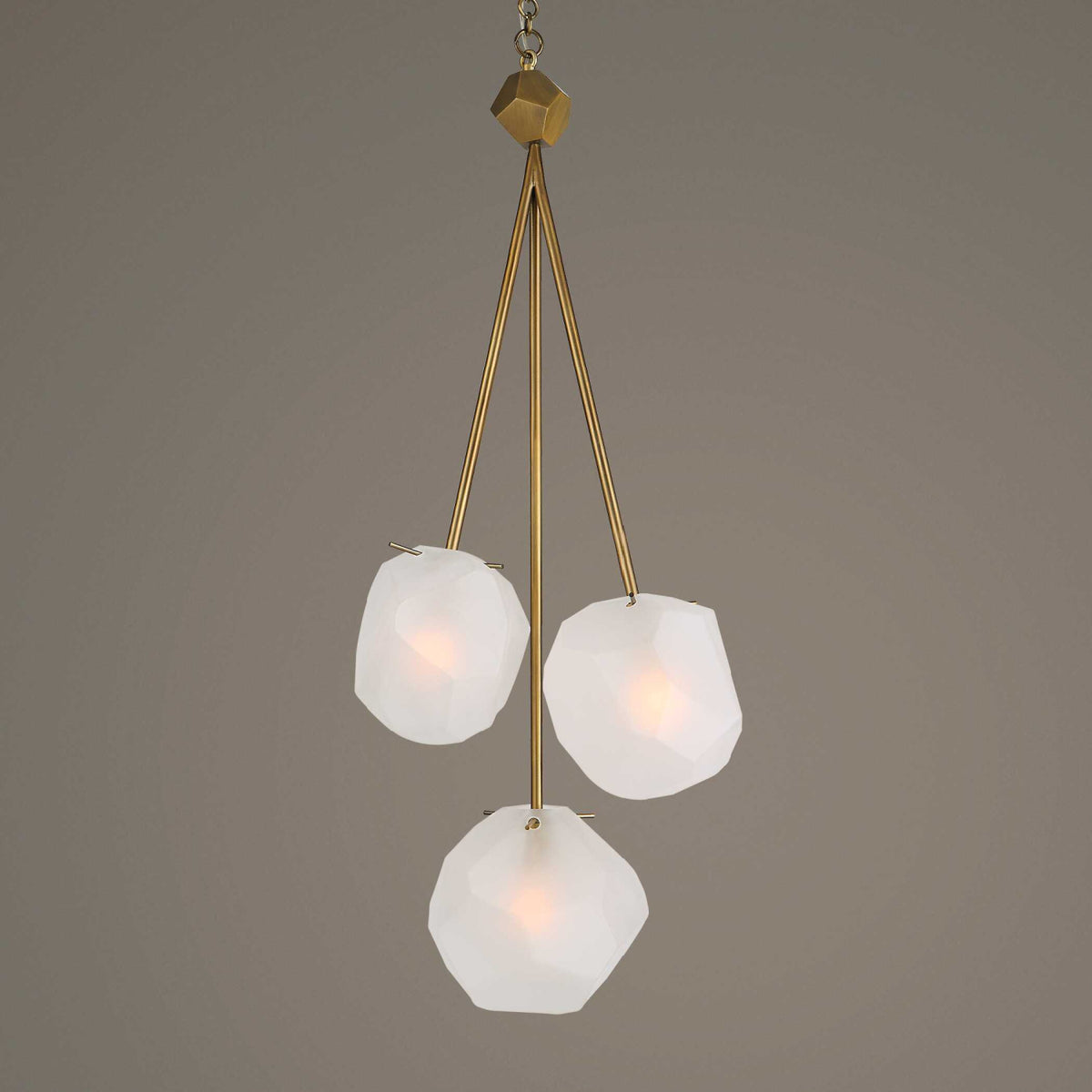 Modern European furniture - Geometrical Glass 3-Light Pendant Lamp - www.oroa.com
