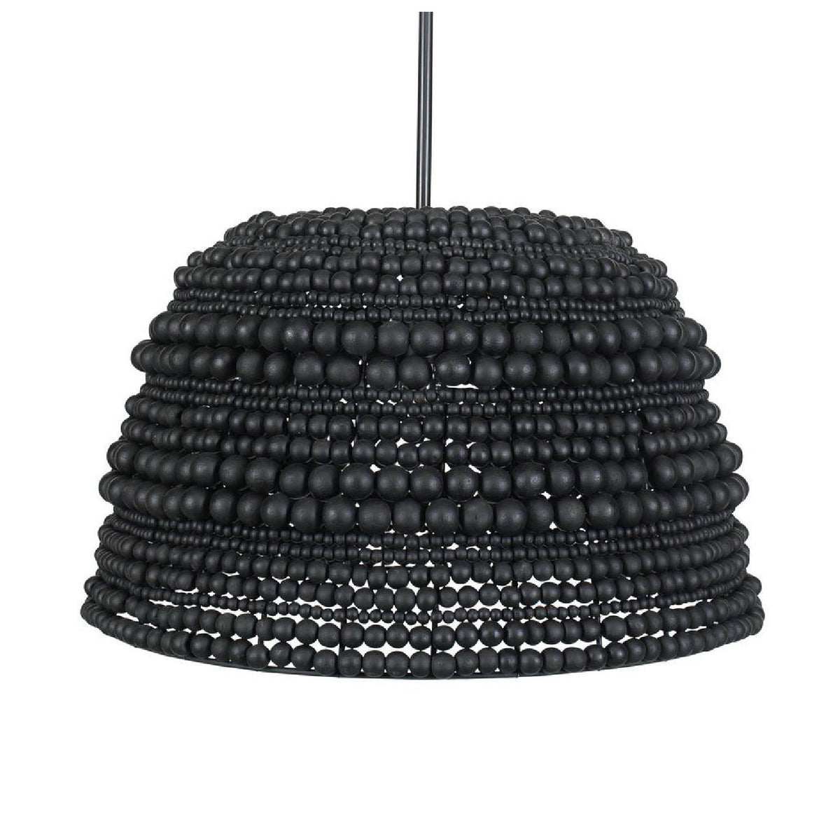 Modern European furniture - Black Wooden Beads Pendant Lamp - www.oroa.com