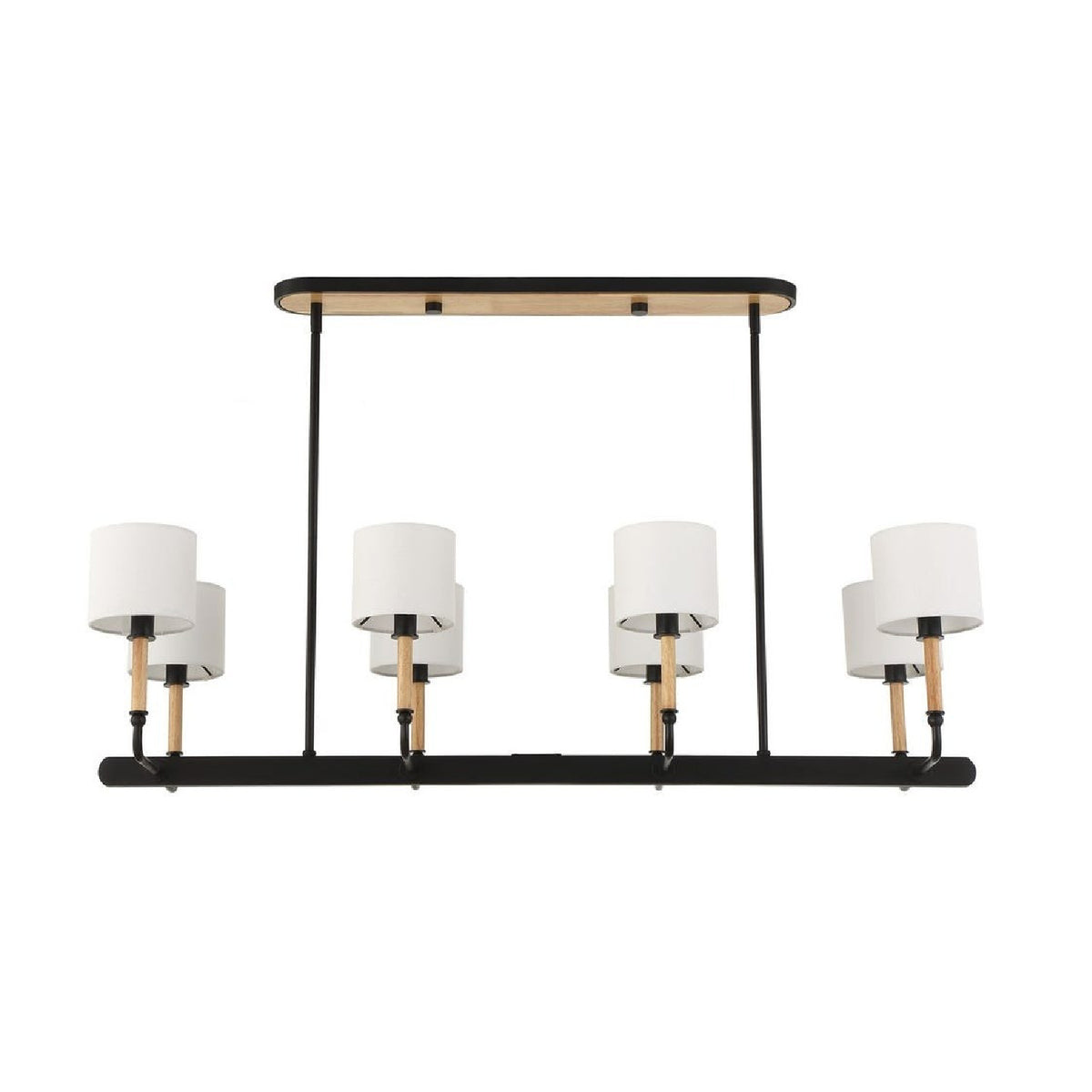 Modern European furniture - White Linen 8-Light Chandelier - www.oroa.com