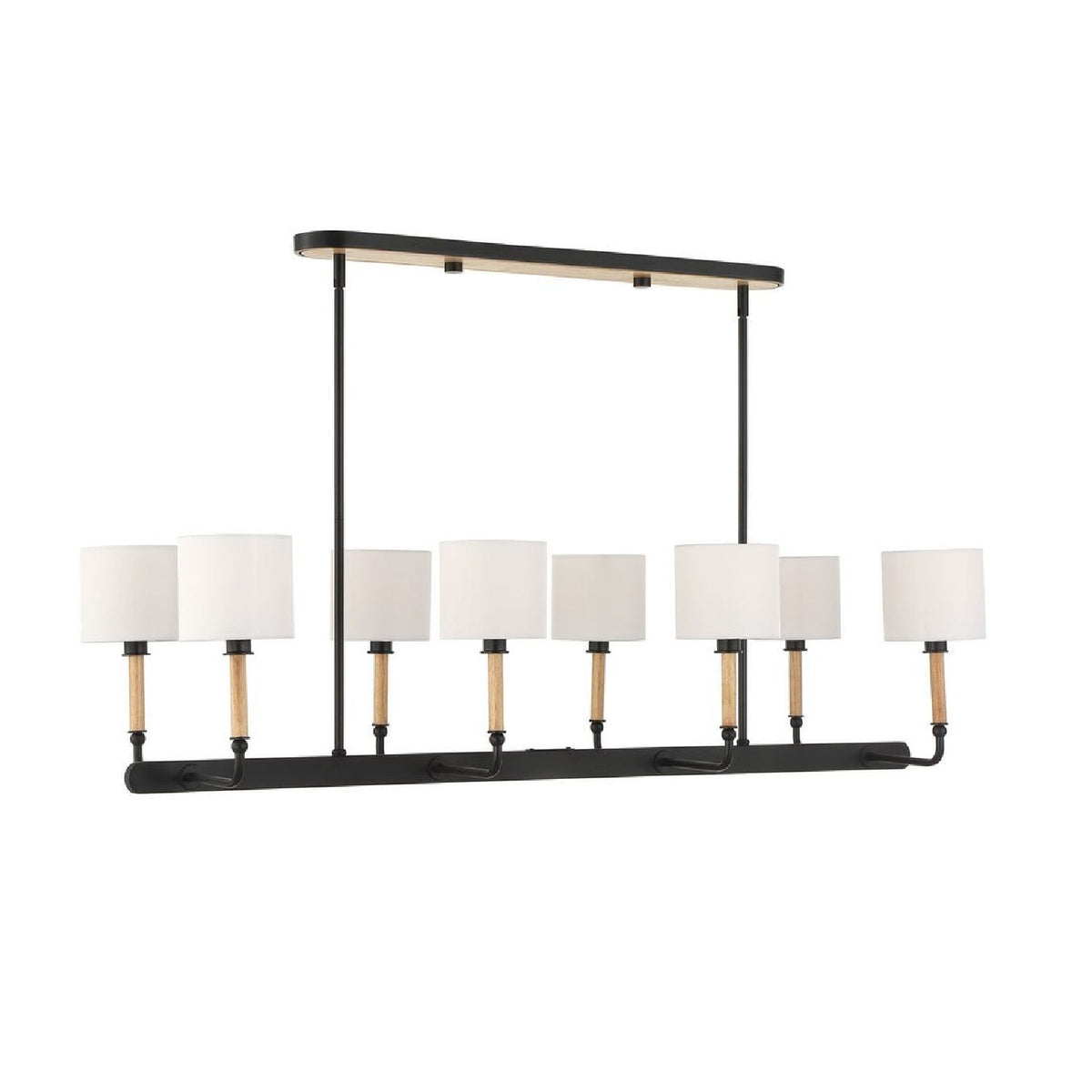 Modern European furniture - White Linen 8-Light Chandelier - www.oroa.com