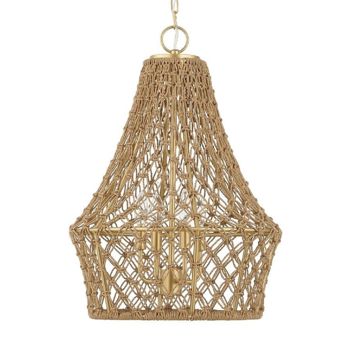 Modern European furniture - Knotted Beige Rope Pendant Lamp - www.oroa.com