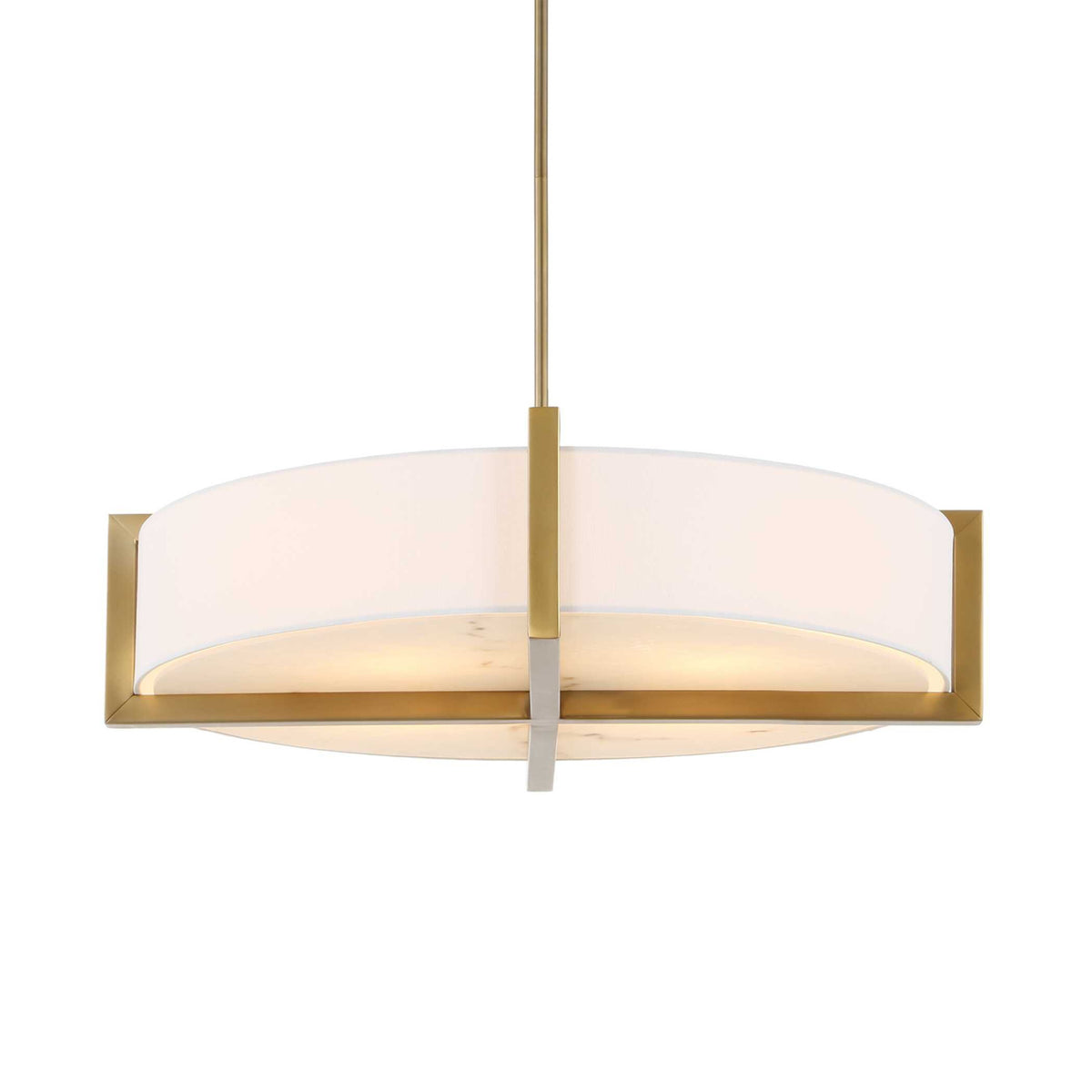 Modern European furniture - White Linen 4-Light Pendant Lamp - www.oroa.com
