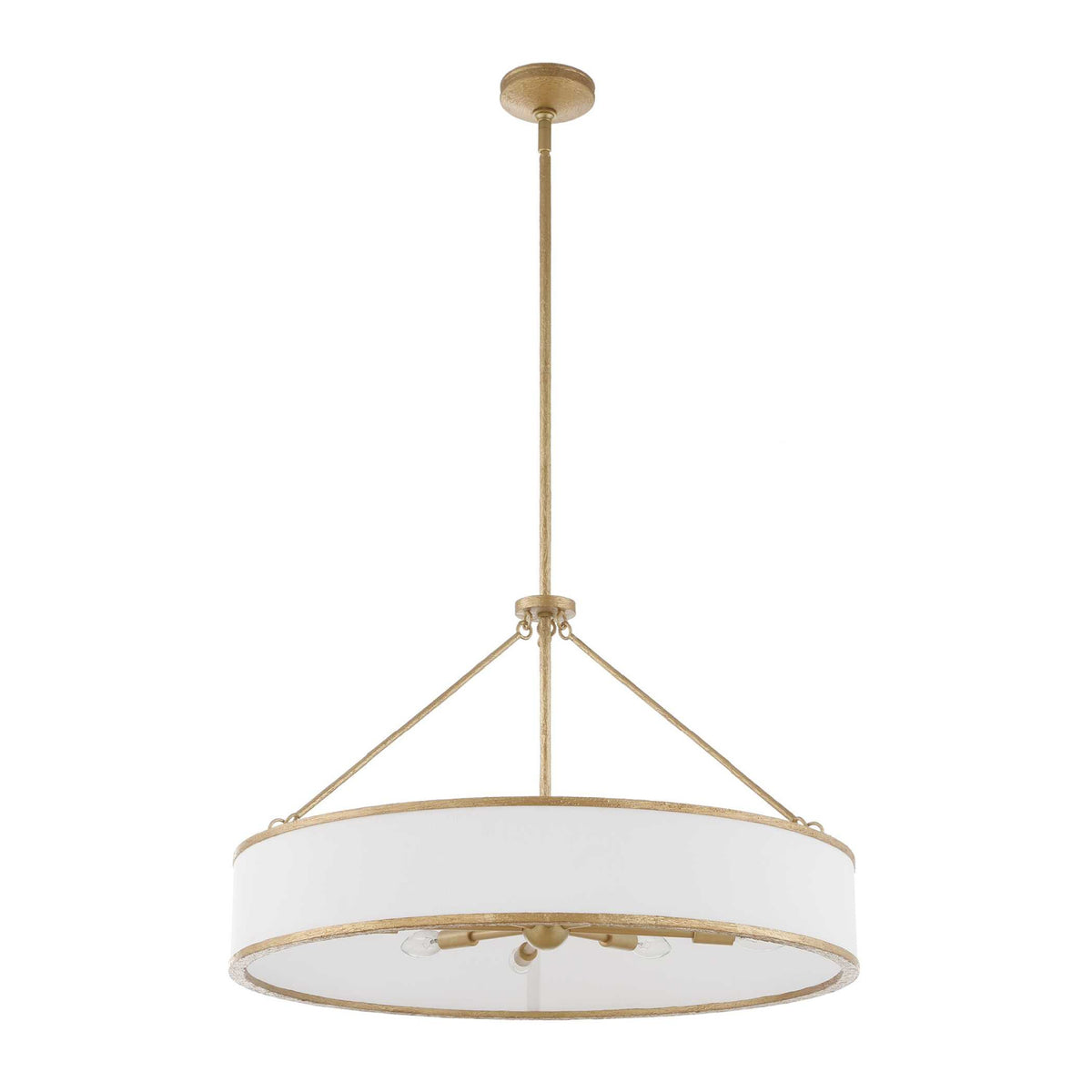 Modern European furniture - Gold Framed 8-Light Pendant Lamp - www.oroa.com