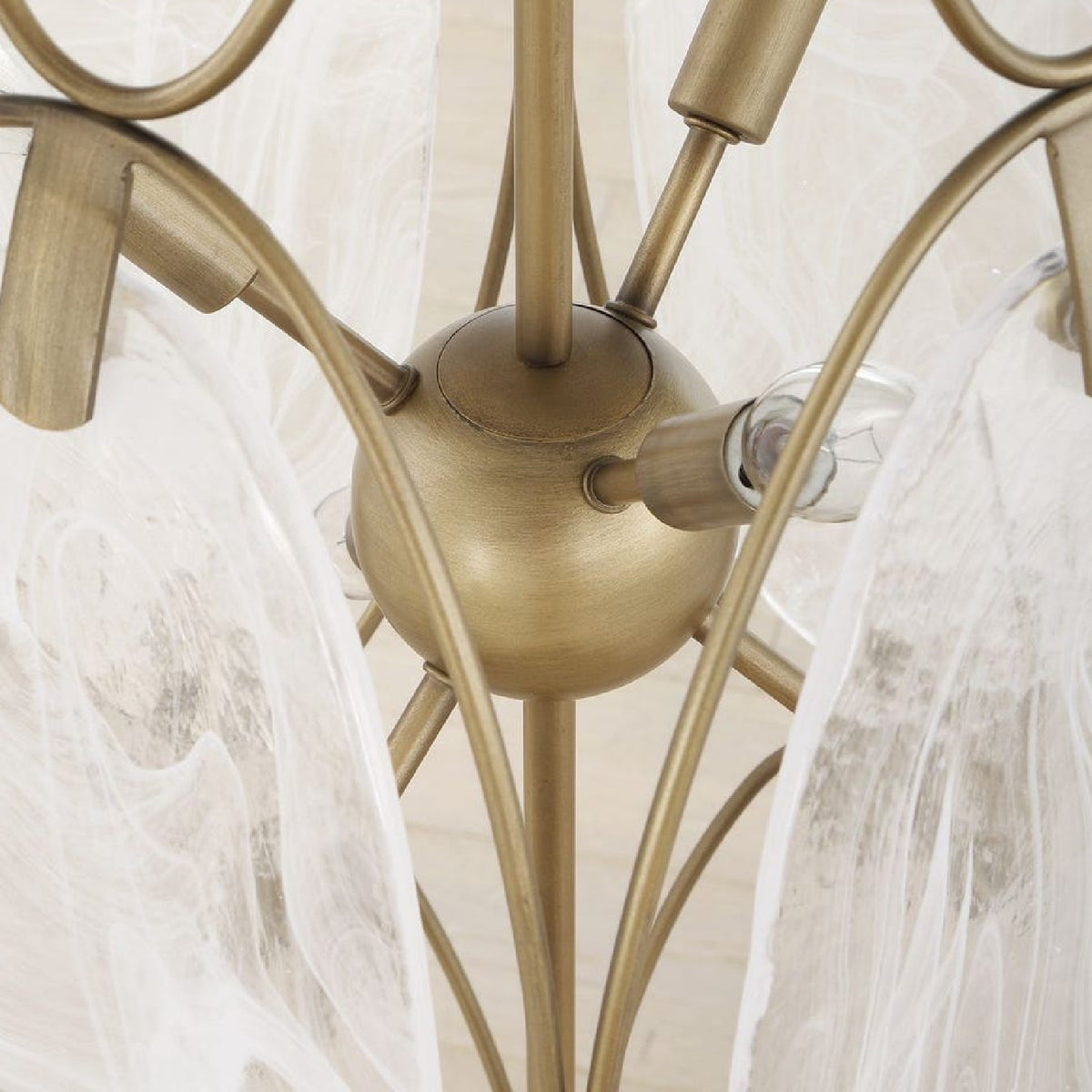 Modern European furniture - Oval Glass 6-Light Pendant Lamp - www.oroa.com