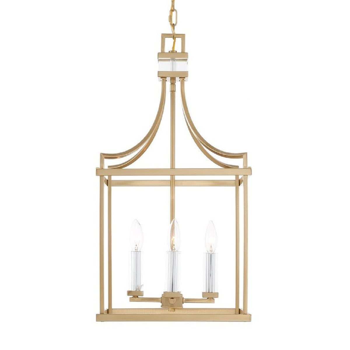 Modern European furniture - Brass Framed Lantern Pendant Lamp - www.oroa.com