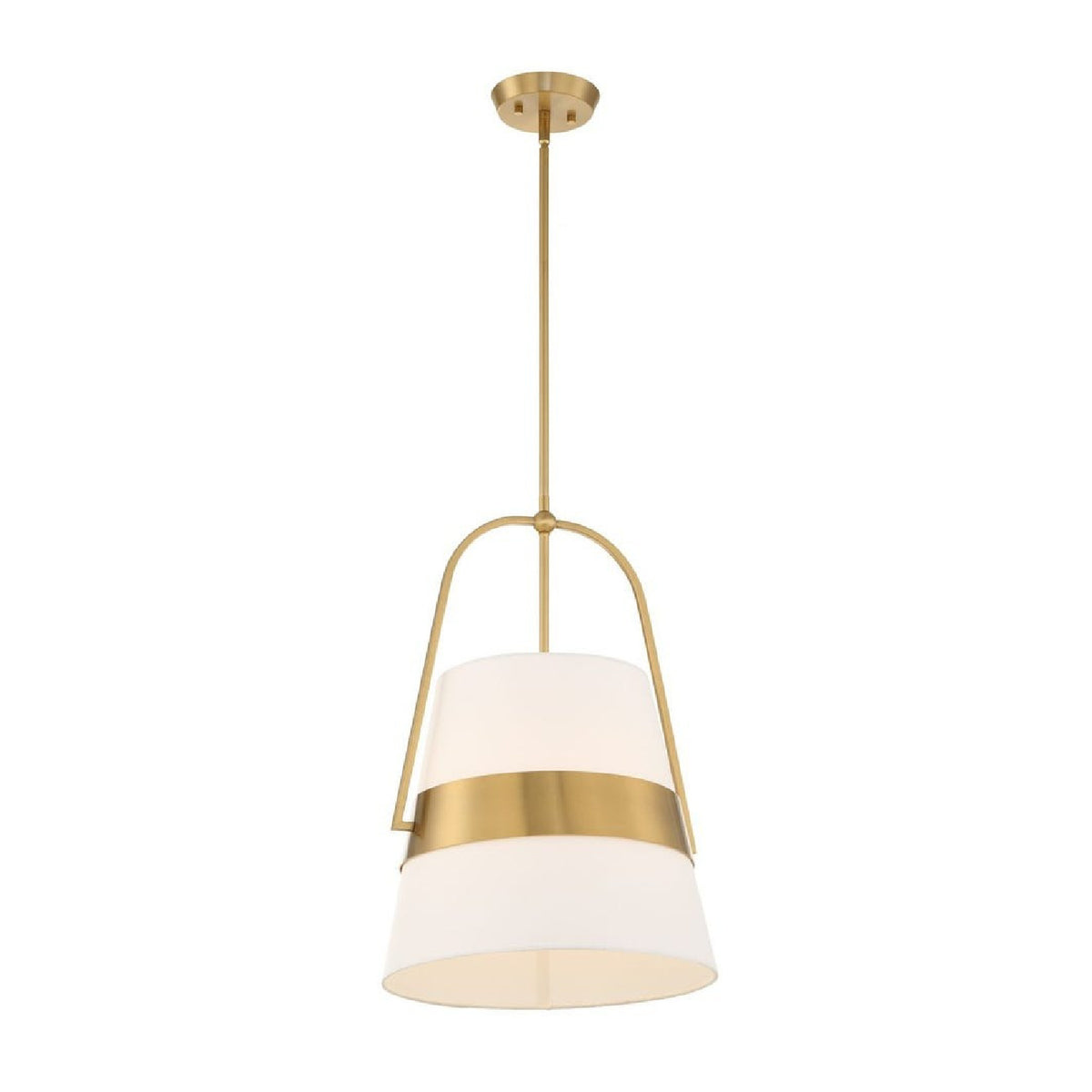 White Linen Tapered Pendant Lamp | Uttermost Harness - www.oroa.com