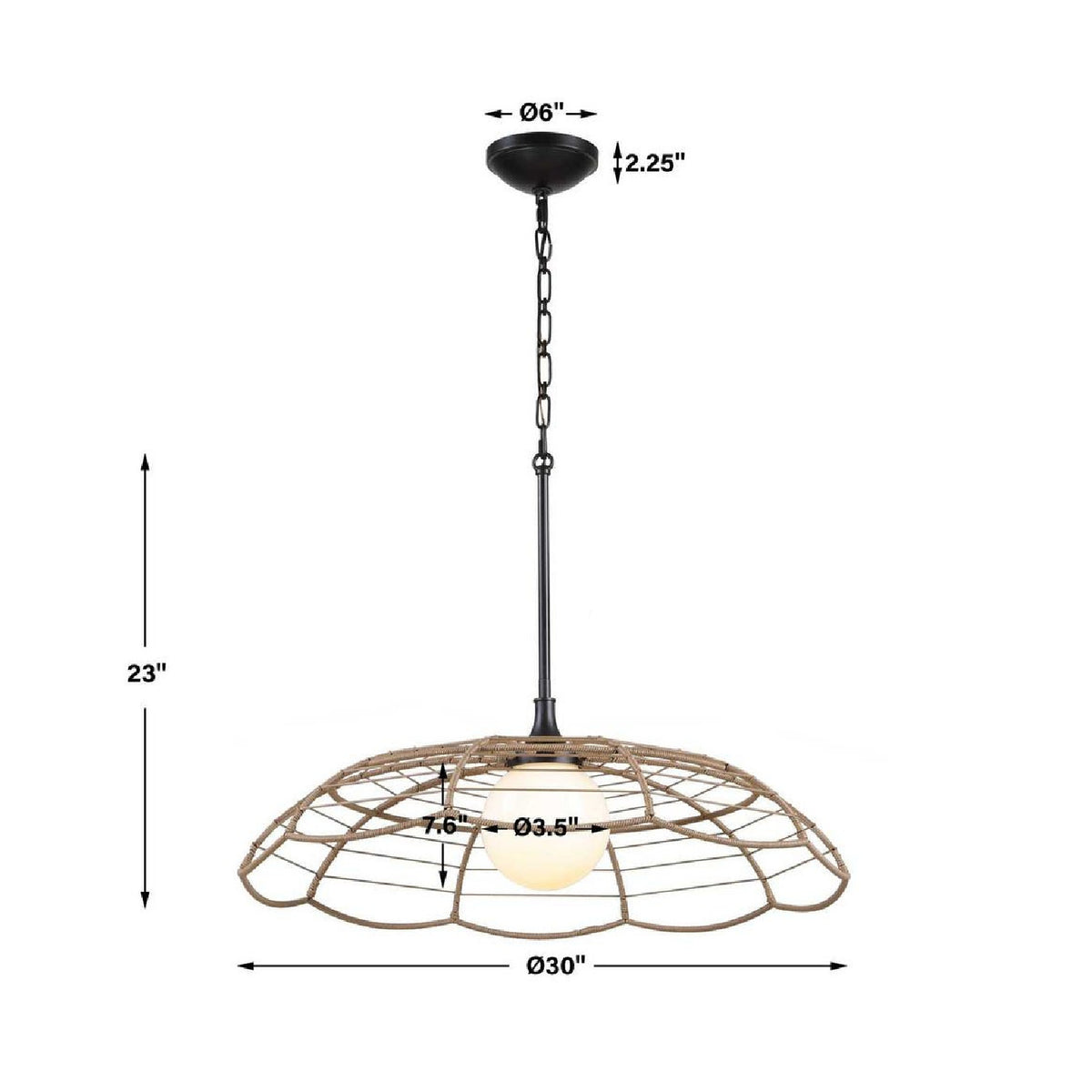 Modern European furniture - Scalloped Indoor/Outdoor Pendant Lamp - www.oroa.com