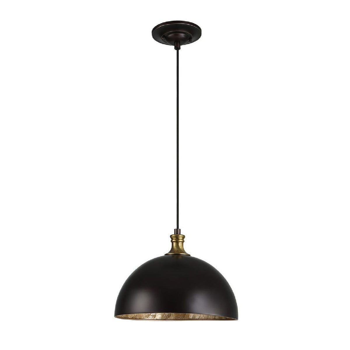 Black Metal Dome Pendant Lamp | Uttermost Placuna - www.oroa.com
