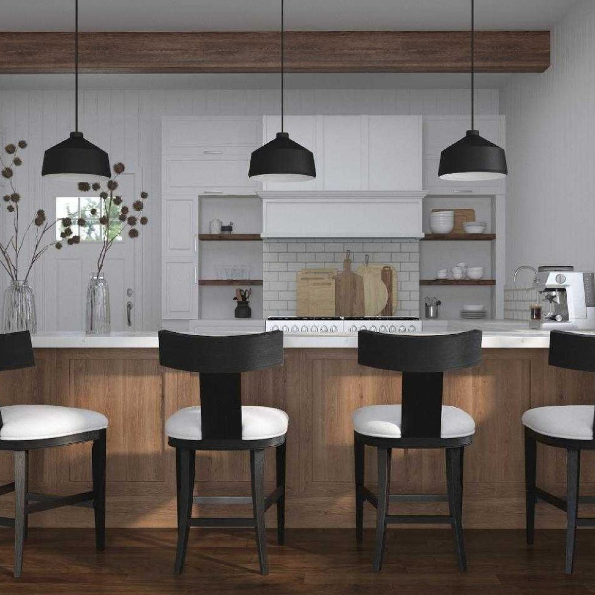 Modern European furniture - Black Metal Pendant Lamp - www.oroa.com