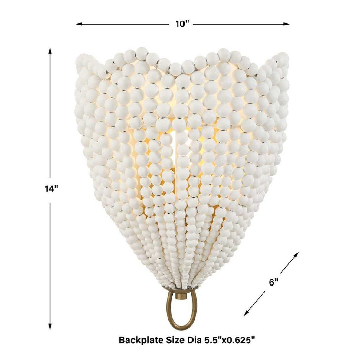 Modern European furniture - White Wooden Beads Wall Lamp - www.oroa.com