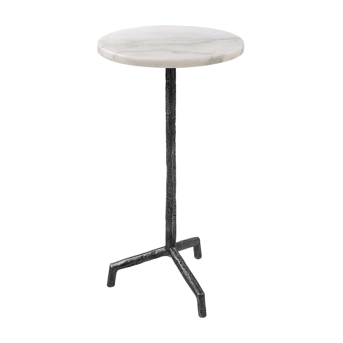 Modern European furniture - White Marble Pedestal Drink Table - www.oroa.com