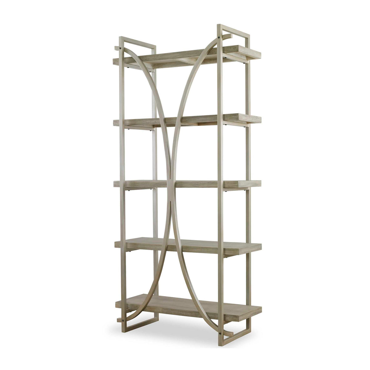 Modern European furniture - Silver Framed Wooden Bookshelf - www.oroa.com