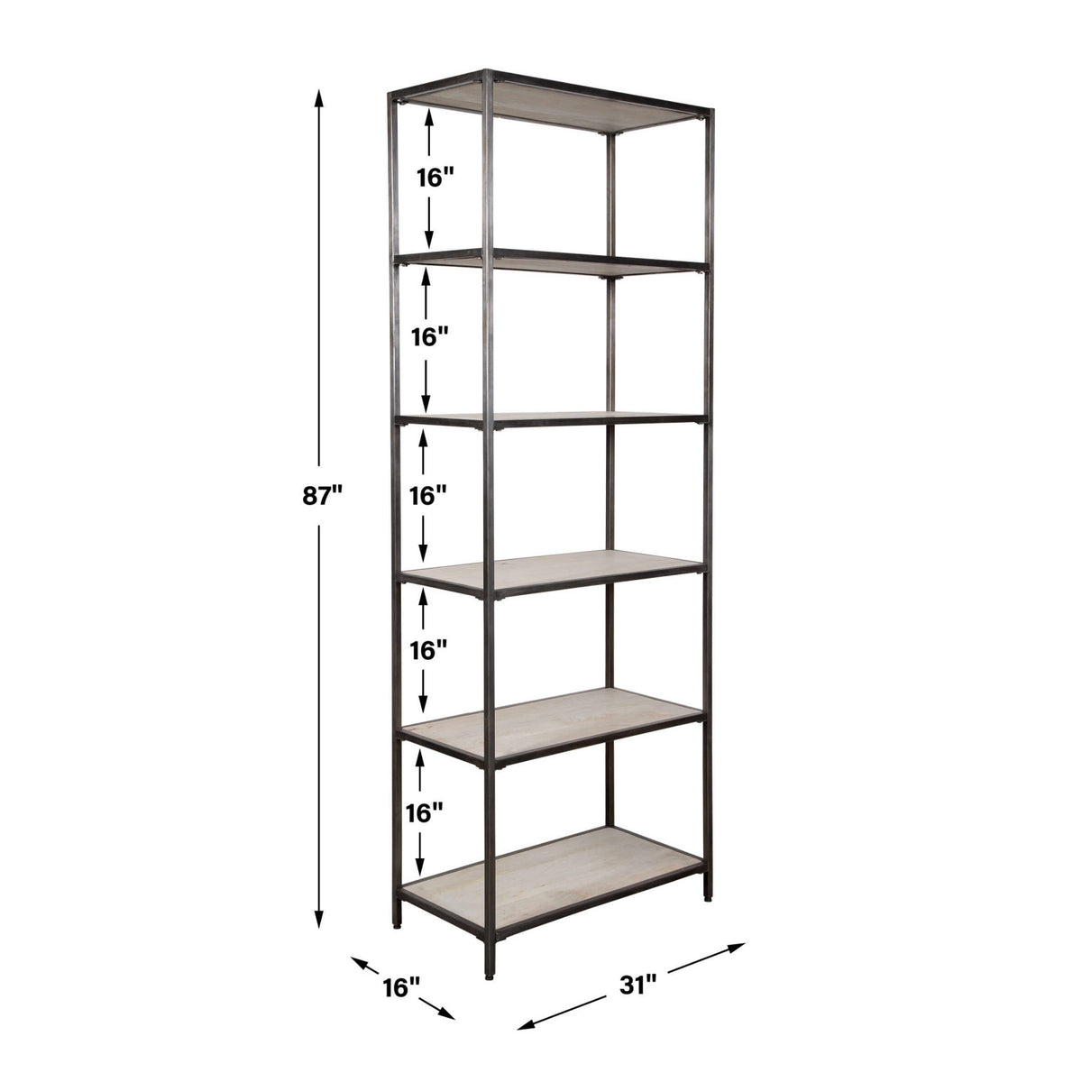 Modern European furniture - Whitewashed Mango Wood Bookshelf - www.oroa.com