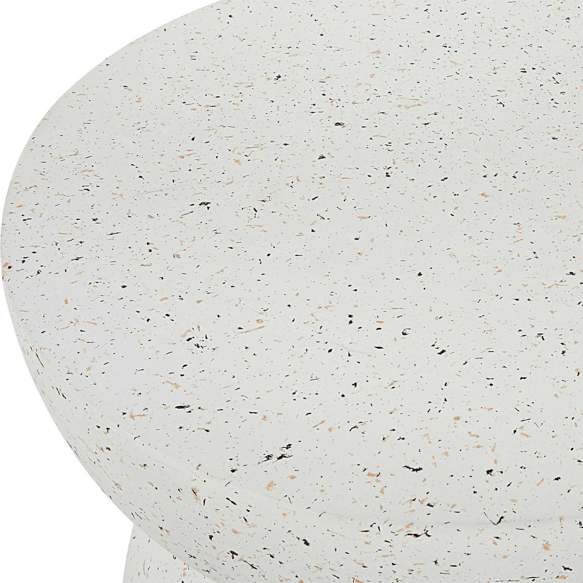 Modern European furniture - White Speckled Accent Table - www.oroa.com