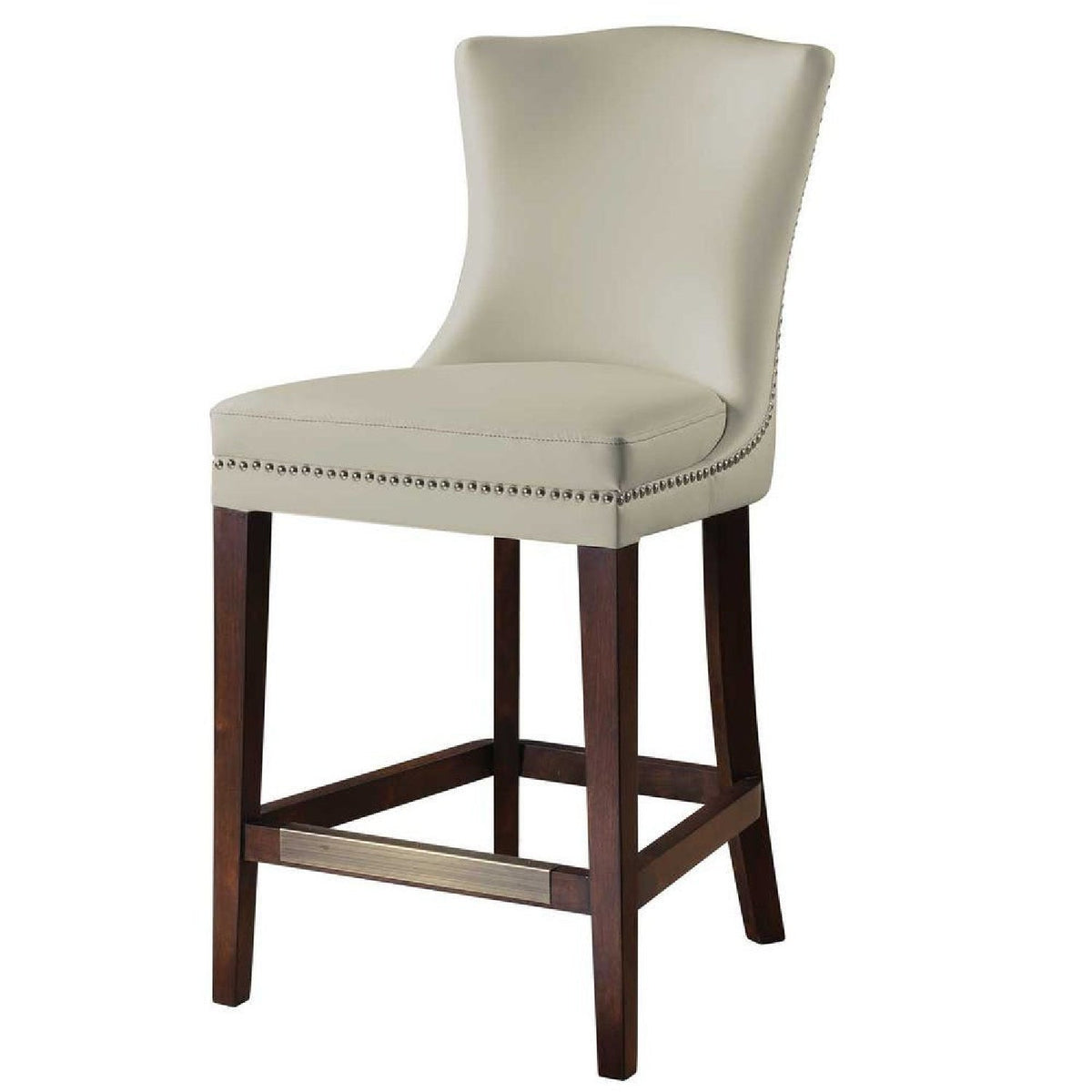 White Leather Inspired Counter Stool by Uttermost Dariela