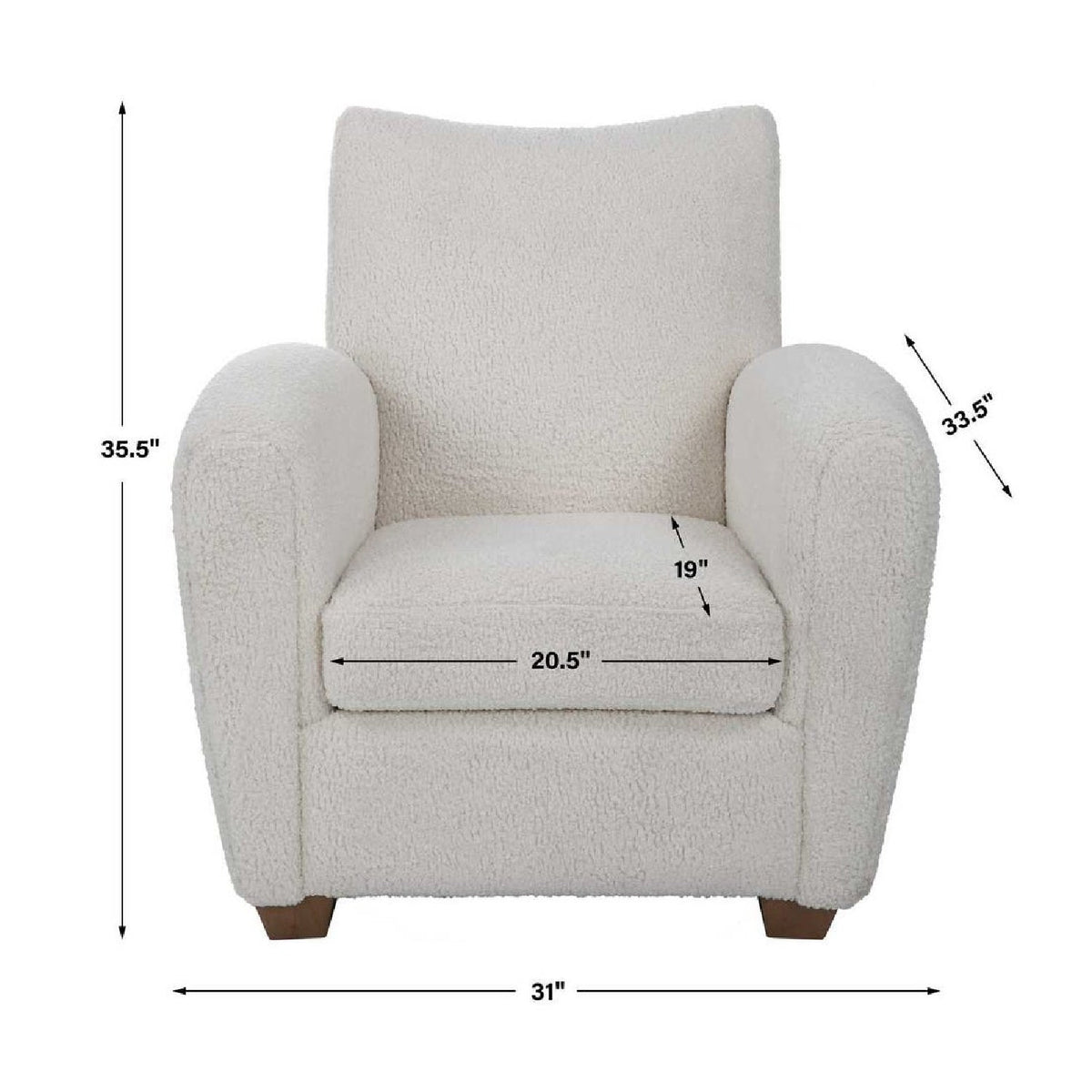 Modern European furniture - Shearling-Inspired Accent Chair - www.oroa.com