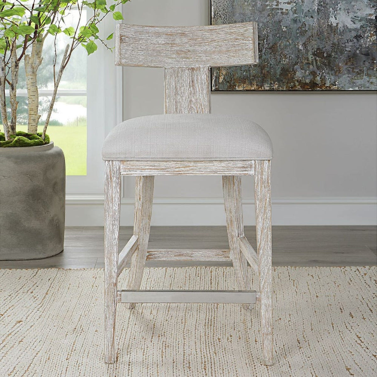 Modern European furniture - Wooden Klismos Counter Stool - www.oroa.com